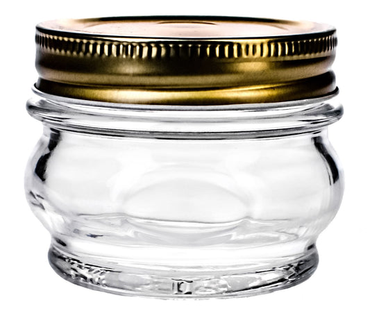 Amici 7AB151 7-1/2 Oz Glass Canning Jar With Lid (Pack of 6)