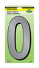 Hy-Ko 6 in. Reflective Black/Silver Plastic Number 0 Nail-On 1 pc. (Pack of 5)