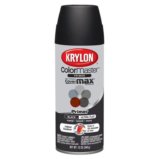 Krylon ColorMaster Black Primer Spray 12 oz. (Pack of 6)