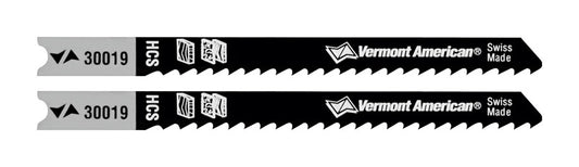 Vermont American 3-1/8 in. High Carbon Steel U-Shank Jig Saw Blade 10 TPI 2 pk