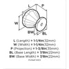 Amerock  Traditional Classics  Round  Furniture Knob  1-1/4 in. Dia. 1-1/5 in. Satin Nickel  5 pk