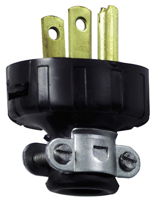Leviton 010-48648-03e 15a 125v Black Grounding Replacement Plug