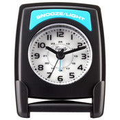 Equity 20085 4.50 X 4.75 Black Quartz Travel Alarm Clock