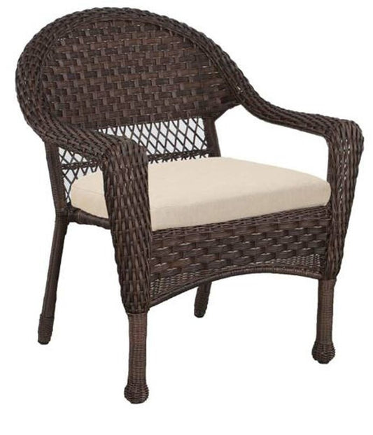 Living Accents  Brown  Steel Frame Chair  Beige