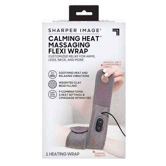 Sharper Image Calming Heat Massaging Heat Flexi Wrap Fabric 1 pk