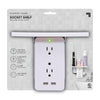 Socket Shelf As Seen On TV White 2.1A Indoor Outlet/USB/Shelf Adapter Surge Protection