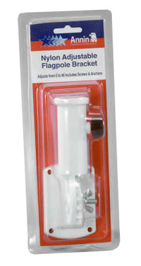 White Adjustable Plastic Flag Bracket (Pack of 3)