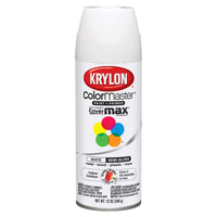 Krylon ColorMaster Semi-Gloss White Spray Paint 12 oz. (Pack of 6)