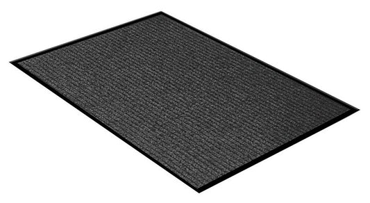 W.J. Dennis Survivor Mat Ribbed 36" X 48" Gray For Indoor/Outdoor, High Traffic Areas