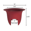 Bloem 12 in.   D Resin Planter Burnt Red