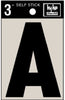 Hy-Ko 3 in. Black Vinyl Letter A Self-Adhesive 1 pc. (Pack of 10)