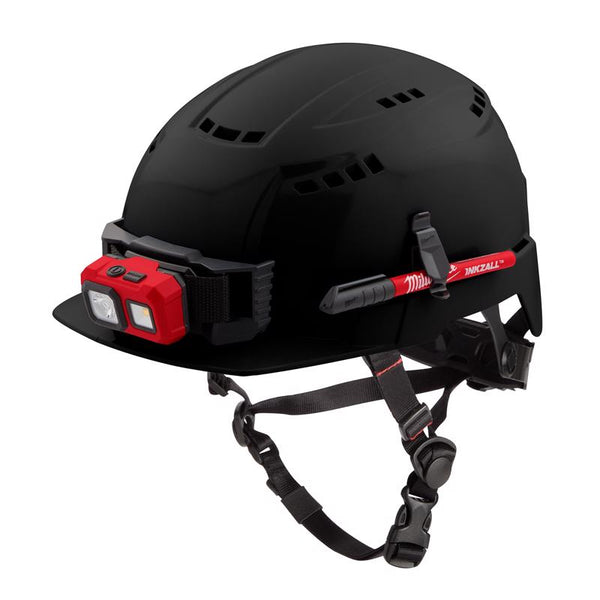 Milwaukee BOLT Ratchet Type II Class C Safety Helmet Black Vented