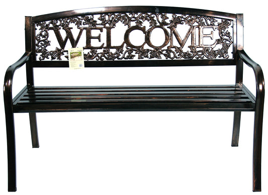 Char-Log A Product Of Leigh Country Tx94101 51 L X 24 W X 34 H Metal Welcome Bench