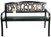Char-Log A Product Of Leigh Country Tx94101 51 L X 24 W X 34 H Metal Welcome Bench