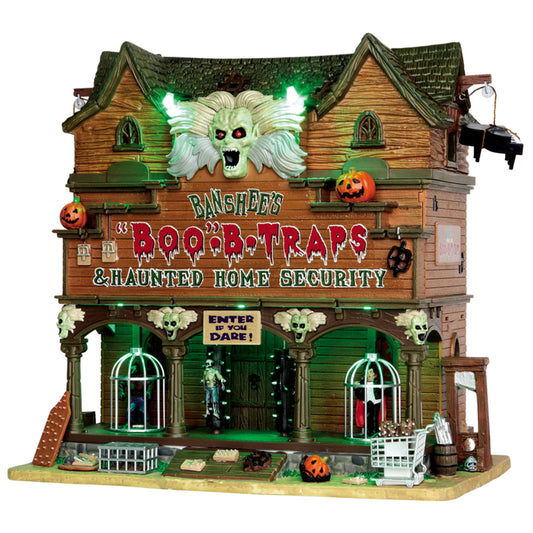 Lemax  Banchee's Boo B Traps Lighted Building  Lighted Halloween Decoration  10.83 in. H x 15-1/8 in. W