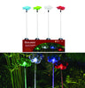 Alpine Assorted Plastic 33 in. H Flower Petal with Fiber Optic Solar Garden Stake (Pack of 16).