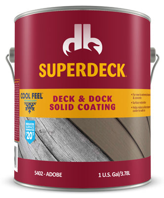 Superdeck Cool Feel Solid Adobe Acrylic Deck and Dock Stain 1 gal. (Pack of 4)