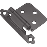 Hickory Hardware P144-BL 2.630" X 1.936" Black Surface Self-Closing Flush Hinges 2 Count