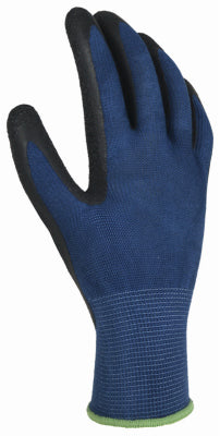 Bamboo Work Gloves, Latex-Coated, Blue, Men's Large (Pack of 6)