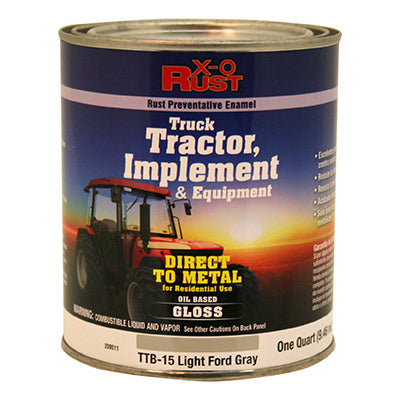 Rust-Preventative Paint & Primer, Direct to Metal, Truck, Tractor, Implement & Equipment, Ford Light Gray, 1-Qt.