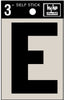 Hy-Ko 3 in. Black Vinyl Letter E Self-Adhesive 1 pc. (Pack of 10)
