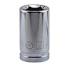 Great Neck 11 mm X 3/8 in. drive Metric 6 Point Socket 1 pc