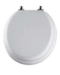 Mayfair Round White Vinyl Cushioned Toilet Seat