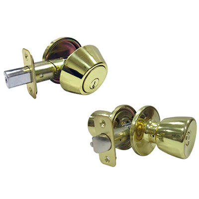 Tulip Combo Lock Pack, Polished Brass