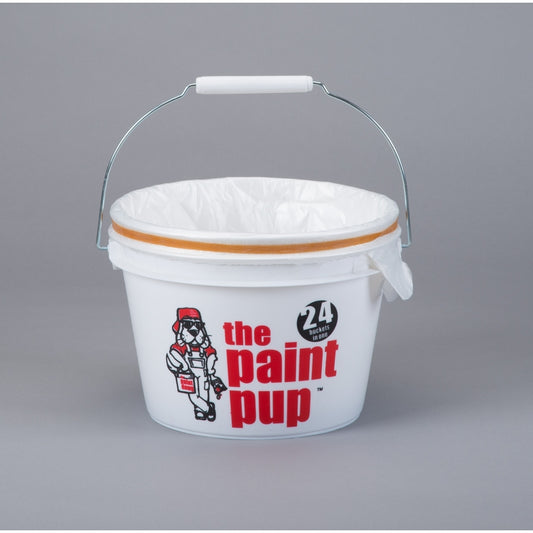 Dripless Paint Pup 5 qt Bucket White (Pack of 20).