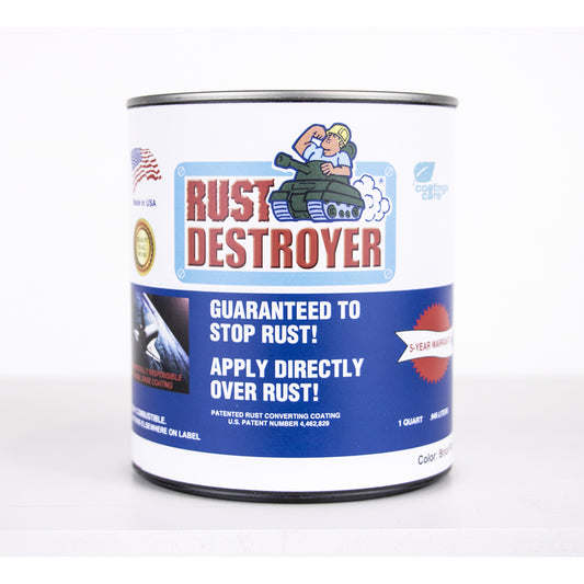 Rust Destroyer No Indoor and Outdoor Matte Red Oil-Based Alkyd Resin Rust Prevention Paint 1 qt