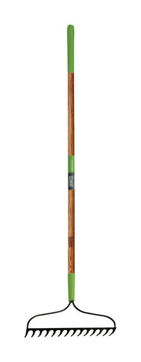 Ames 63 in.   L X 16 in.   W Steel Bow Rake Wood Handle