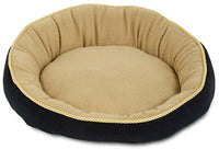Bolster Pet Bed, Round, 18-In.