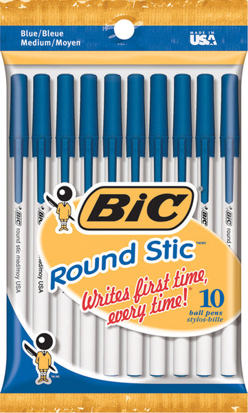 Pack 90 + 10 stylos-bille Bic Cristal Medium bleus - Stylos-bille