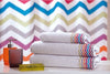 Sorema 100% Genuine Cotton Zig Zag Pack Towels Bath, Hand and Guest Bright White 