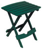 Adams Quik-Fold Hunter Green Rectangular Resin Folding Side Table