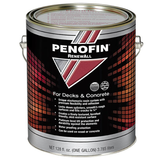 Penofin RenewAll Pewter Acrylic Transparent Deck and Concrete Sealant 1 gal. (Pack of 4)