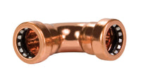 Mueller Streamline  3/4 in. Push   x 3/4 in. Dia. Push  Copper  90 Degree Elbow