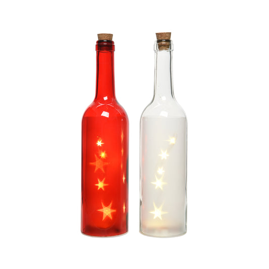 Lumineo LED Bottle Assorted Glass 1 pk (Pack of 12)