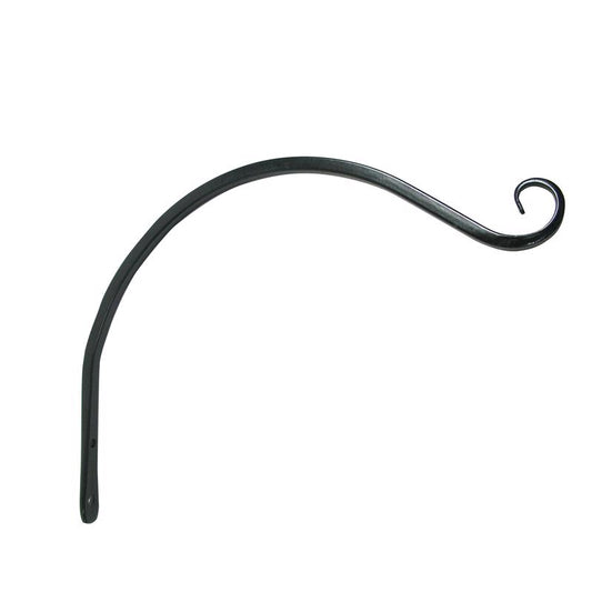 The Hookery 12 in. Black Powder Coat Curved Hanger with Upturned Hook