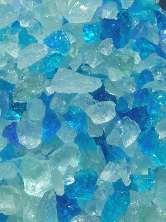 Exotic Pebbles & Aggregates EG10-L08 10 Lb Bahama Blend Glass Pebbles                                                                                 