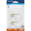 Westinghouse  20 watt E12  Globe  Incandescent Bulb  E12 (Candelabra)  White  2 pk