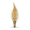 Feit Electric CA10 E12 (Candelabra) LED Bulb Amber 40 W 1 pk