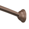 Moen  Adjustable Curved Shower Rod  72 in. L Bronze