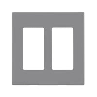 Leviton Decora Light Gray 2 gang Polycarbonate Screwless Wall Plate 1 pk