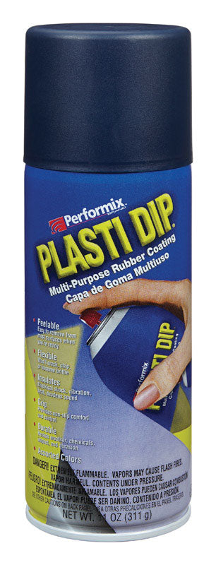 Plasti Dip  Flat/Matte  Black/Blue  Multi-Purpose Rubber Coating  11 oz oz.