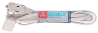 Designer Extension Cord, 3-Outlet, Rose, 9-Ft.