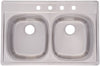 Franke Steel Apron 22 in. W X 33 in. L Double Bowl Kitchen Sink