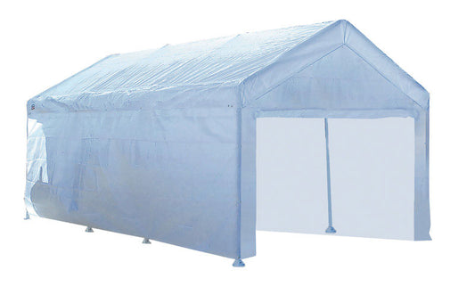 Quik Shade  Moto Shade  Polyethylene  Carport Canopy Wall Panels Kit  10 ft. W x 20 ft. L