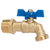 B & K Mueller Chrome Plated Brass Ball Valve Hose Bibb 3/4 MIP Dia. in. 200 PSI