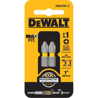 DeWalt Max Fit Phillips #1  S X 1 in. L Insert Bit S2 Tool Steel 2 pc (Pack of 5)